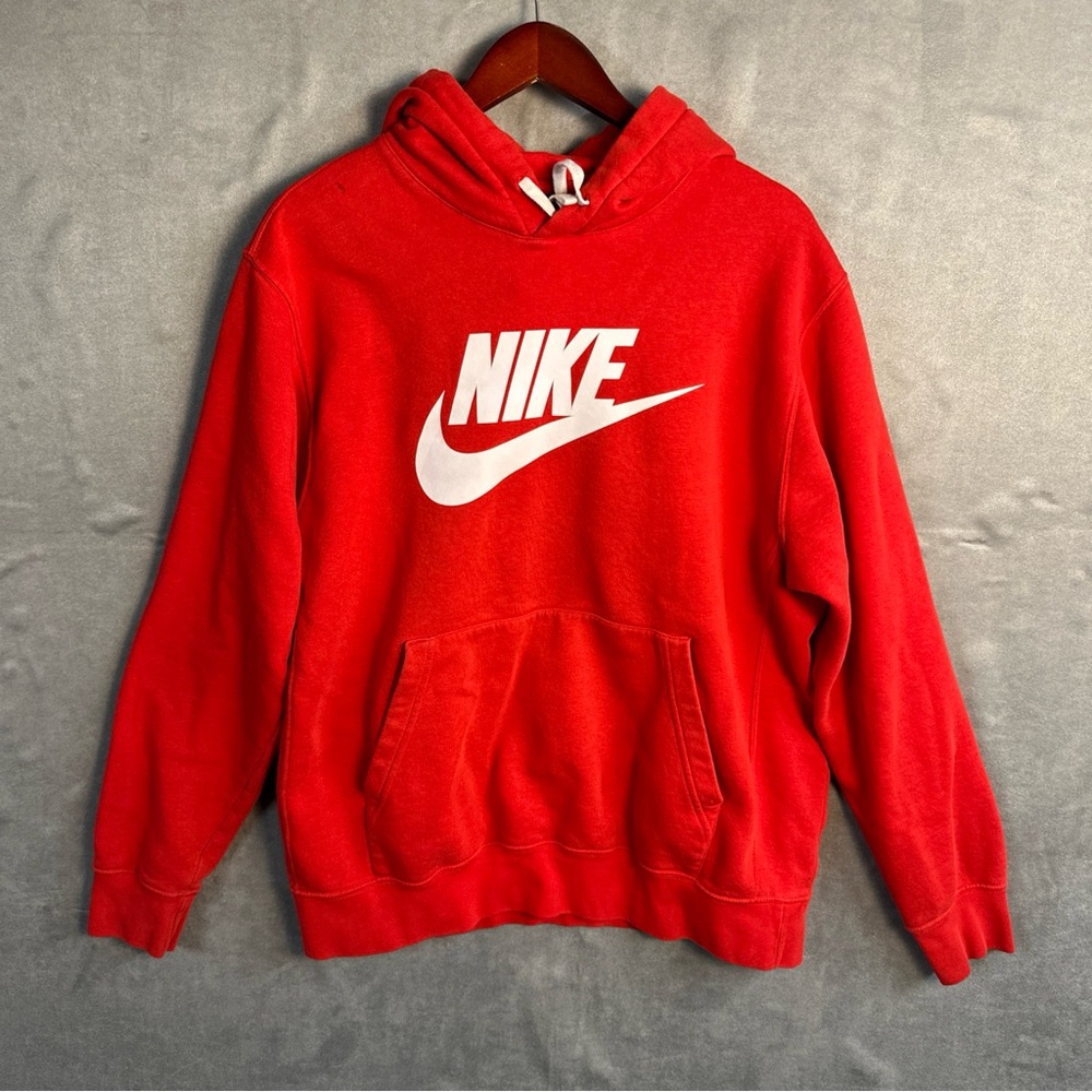 Nike Sportswear Club Fleece Hoodie Red Mens Large BV2973-657 Pullover